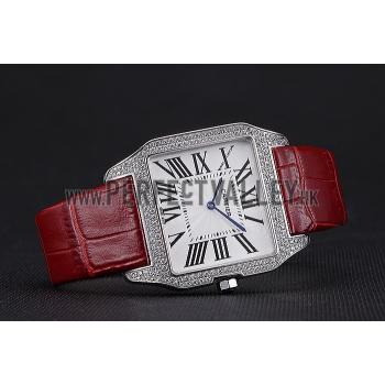 Cartier Santos 100 Diamond Silver Bezel 621928