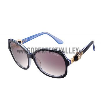 Cheap Cartier Double C Decor Black And Blue Sunglasses  308252