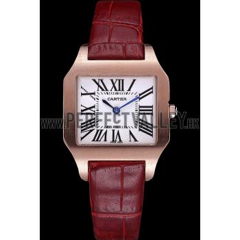 Cartier Santos 100 Polished Rose Gold Bezel 621919