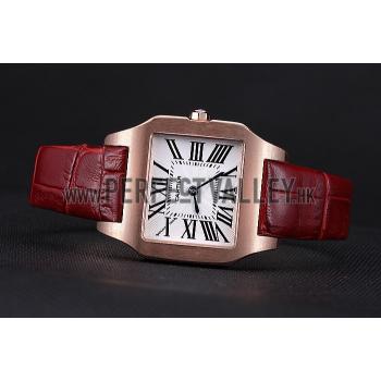 Cartier Santos 100 Polished Rose Gold Bezel 621919