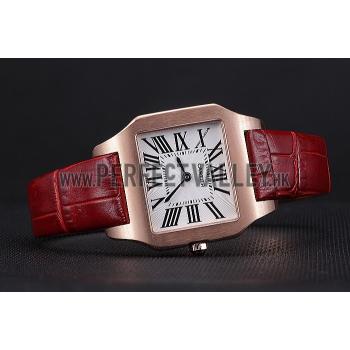 Cartier Santos 100 Polished Rose Gold Bezel 621919