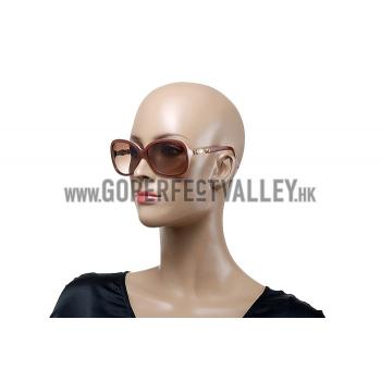 Cartier Golden Logo Detail Dark Red And Beige Frame Sunglasses 308275