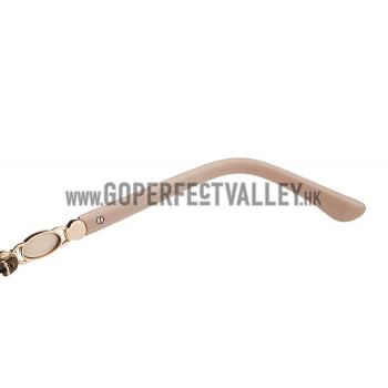 Cartier Golden Logo Detail Dark Red And Beige Frame Sunglasses 308275