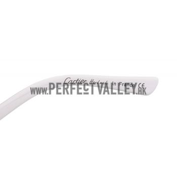 Cartier Panthere Decor Jewelry White Sunglasses 307783