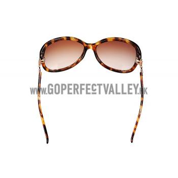 Replica Cartier Golden Finish Logo Detail Light Tortoiseshell Frame Sunglasses 308271