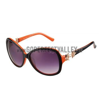 Cartier Golden Finish Logo Detail Black And Orange Frame Sunglasses 308272