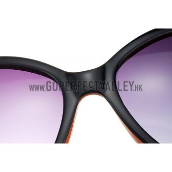 Cartier Golden Finish Logo Detail Black And Orange Frame Sunglasses 308272