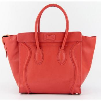 Celine  108908 2way Cow Leather Red Handbag Replica