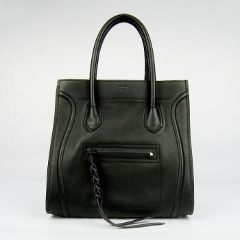 Replica Celine  1890 2way Crocodile Black Handbag