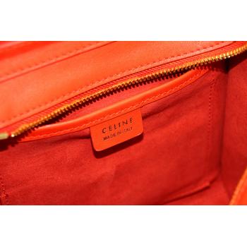 Celine  3008 2way Cow Leather Orange Handbag