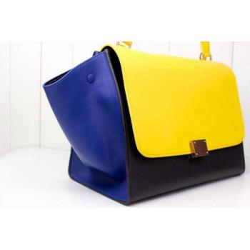 Celine Handbag Handbag Calfskin Yellow HM00740