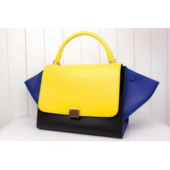 Celine Handbag Handbag Calfskin Yellow HM00740