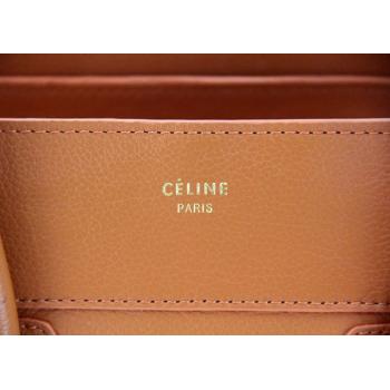 Celine  80017 2way Cow Leather Orange Handbag