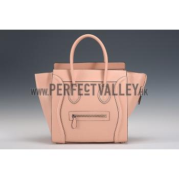 Celine Mini Luggage Peach Silver Hardware 18926740