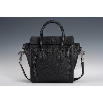 Celine Luggage Nano Black Silver Hardware 18926742