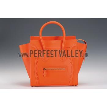 Celine Mini Luggage Orange Gold Hardware 18926741