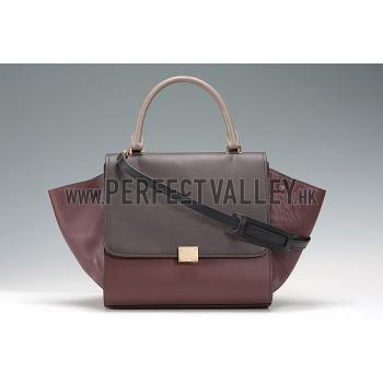 Replica Celine Trapeze Burgundy Bag 607306