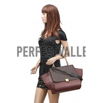 Replica Celine Trapeze Burgundy Bag 607306