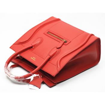 Replica Celine  2008 2way Cow Leather Red Handbag