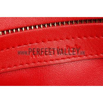 Celine Phantom Luggage Suede Leather Red Replica