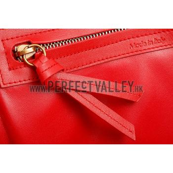 Celine Phantom Luggage Suede Leather Red Replica