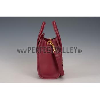 Celine Nano Luggage Dark Red