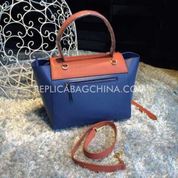 Celine Handbag Belt Bag Calfskin Blue