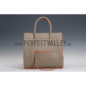 Celine Luggage Phantom Grey With Orange Trim 18926749