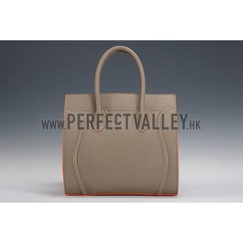 Celine Luggage Phantom Grey With Orange Trim 18926749