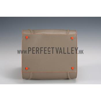 Celine Luggage Phantom Grey With Orange Trim 18926749