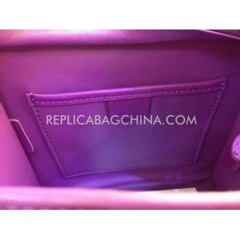 Celine Handbag Calfskin Purple