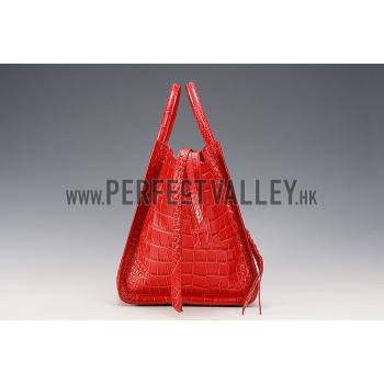 Celine Phantom Medium Red Crocodile Leather