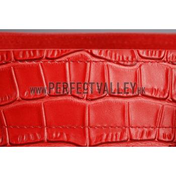 Celine Phantom Medium Red Crocodile Leather