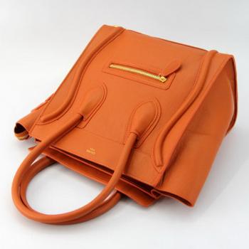 Celine  80022 Ladies Cow Leather Orange Bag