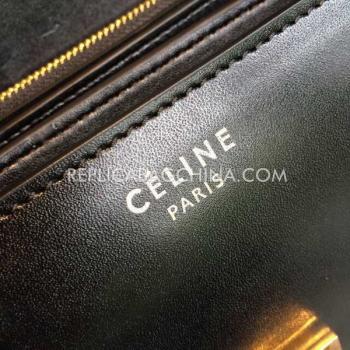 Celine Box Handbag Calfskin Black