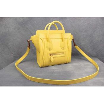 Celine Handbag Cross Body Bag Yellow