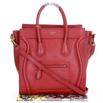 Celine  2008 Ladies Cow Leather Red Replica