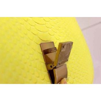 Celine Handbag Snakeskin Yellow