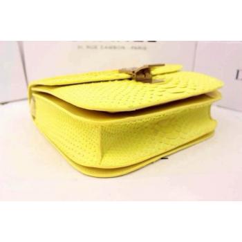 Celine Handbag Snakeskin Yellow