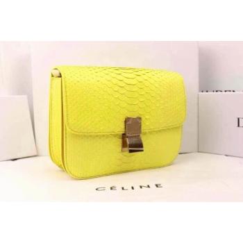 Celine Handbag Snakeskin Yellow