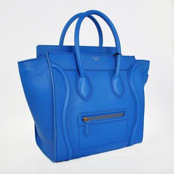 Celine  3074 Ladies Cow Leather Blue Handbag