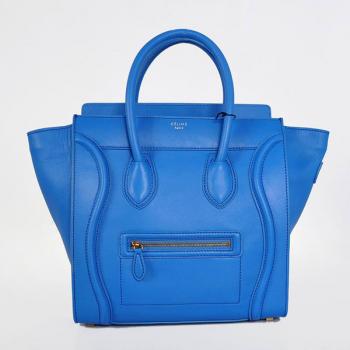 Celine  3074 Ladies Cow Leather Blue Handbag