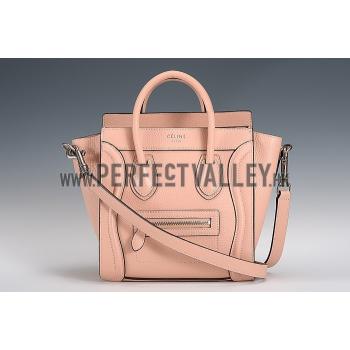 Replica Celine Luggage Nano Peach Silver Hardware 18926746