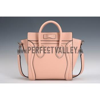 Replica Celine Luggage Nano Peach Silver Hardware 18926746