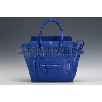 Celine Luggage Micro Blue Silver Hardware 18926757