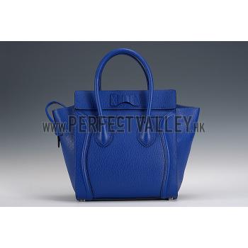 Celine Luggage Micro Blue Silver Hardware 18926757