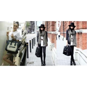 Replica Celine  0189 Ladies Cow Leather Black