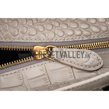 Celine Micro Luggage Crocodile Grey