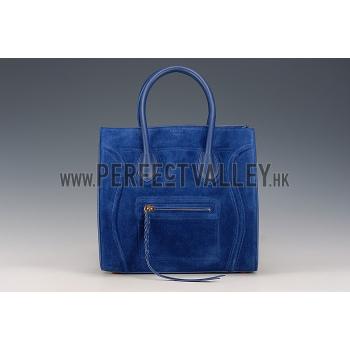 Celine Phantom Luggage Suede Leather Blue