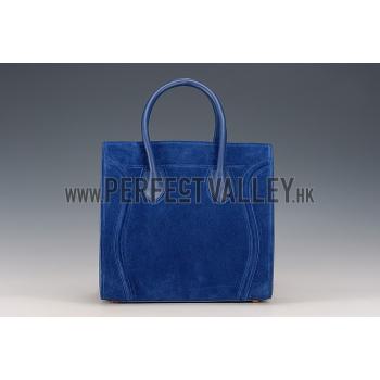 Celine Phantom Luggage Suede Leather Blue